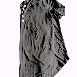 Amazon black button tunic shirt.